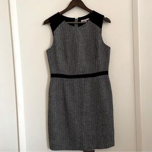 Banana Republic Black and White Tweed Sheath Dress, Size 8, NWOT